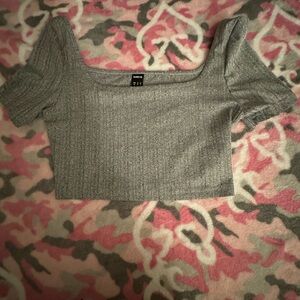 Grey crop top